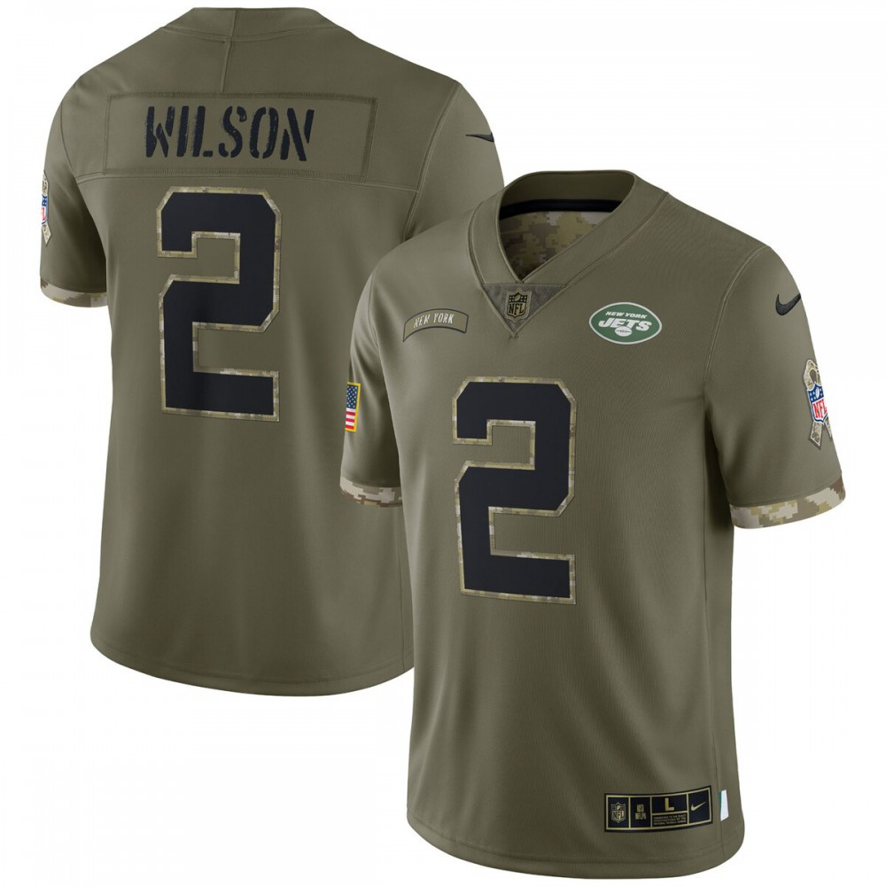 Zach Wilson New York Jets Nike 2022 Salute To Service Limited Jersey - Olive-GridironStore
